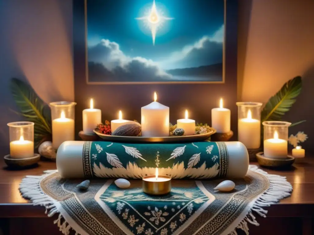 Un altar personal con consejos, un espacio sagrado de paz y energía