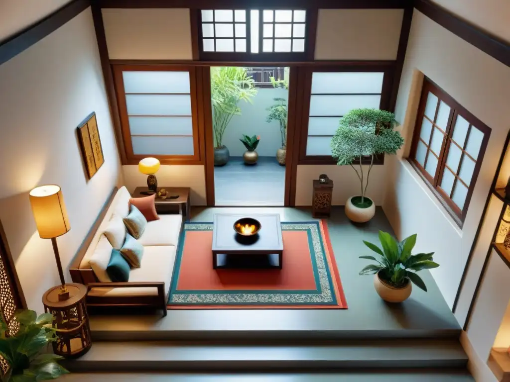 Diseño Feng Shui: Armonía y Equilibrio en Casa China Armonía en el hogar con Feng Shui: interior chino tradicional equilibrado y armonioso