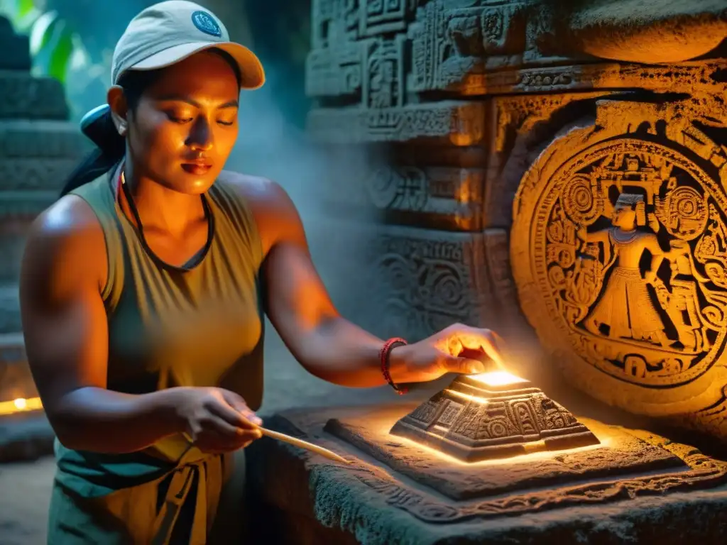 Un arqueólogo descubre un artefacto maya en Tikal, rodeado de misterio y grandeza