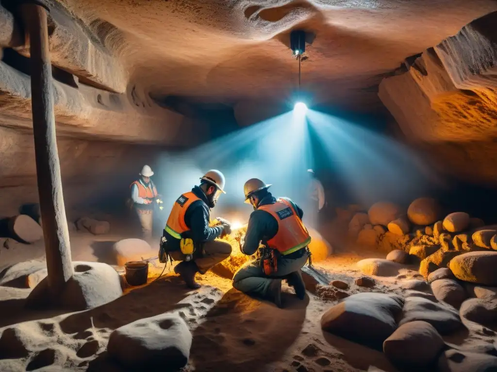 Arqueólogos descubren secretos en cámara subterránea iluminada, revelando carvings antiguos