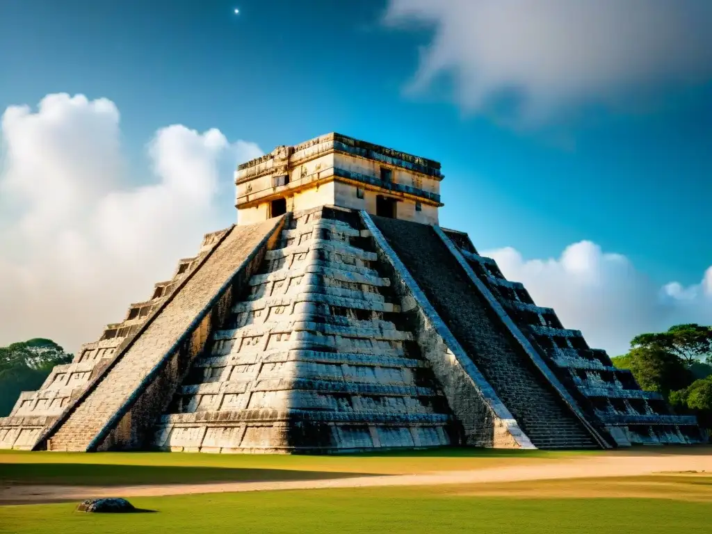 Ingeniería celestial de los Dioses Antiguos plasmada en las intrincadas estructuras y grabados de la observatorio maya en Chichen Itza