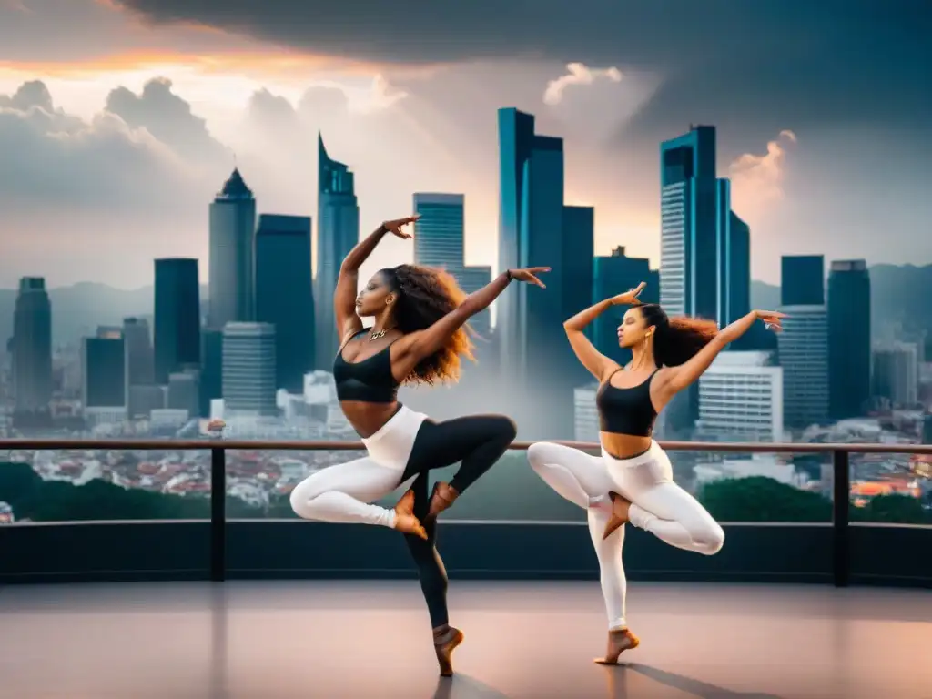 Danza de Shiva India contemporáneo: Bailarines contemporáneos emulan la pose icónica de Nataraja en la ciudad