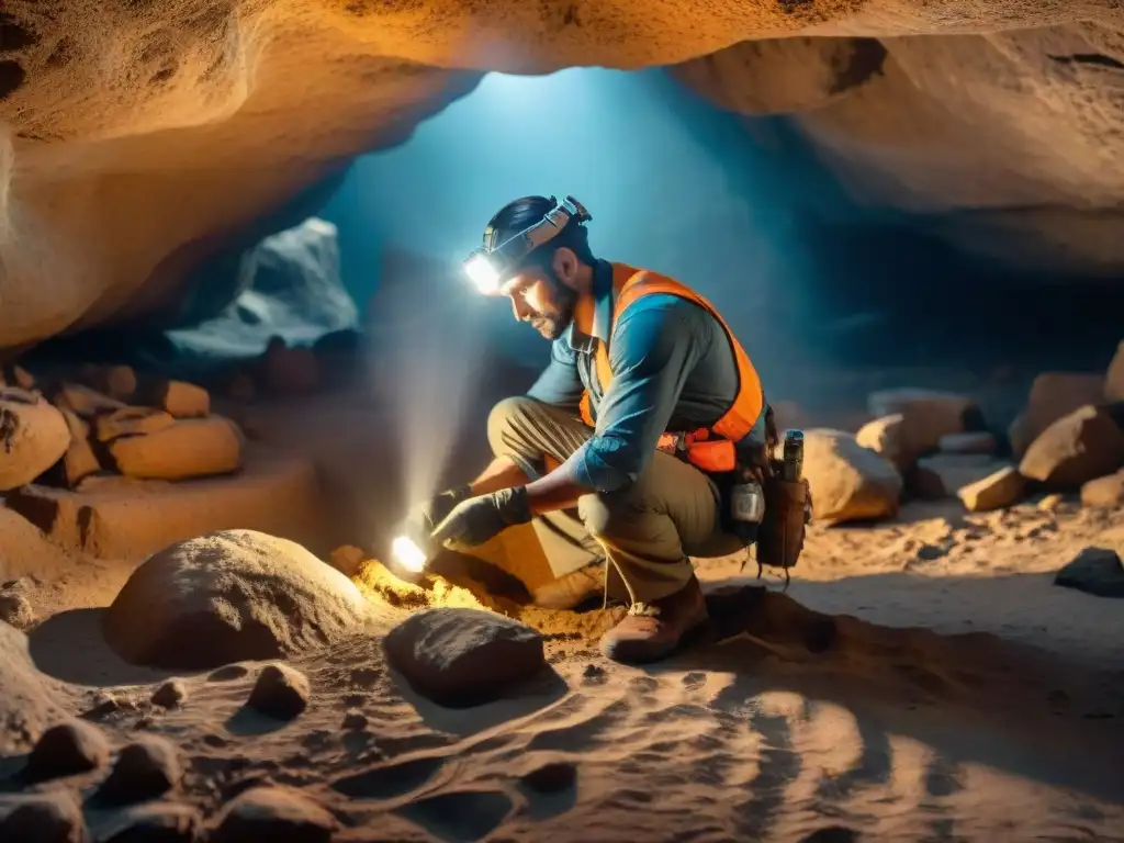 Descubrimiento de artefacto antiguo en cueva