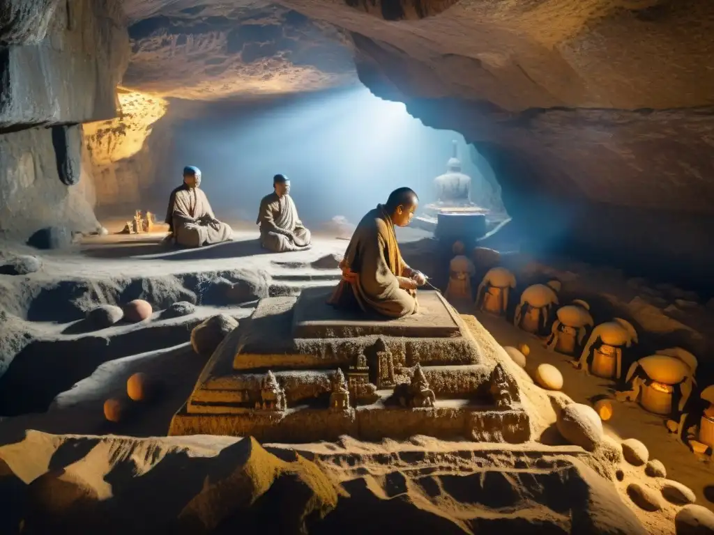 Descubrimiento de ciudades subterráneas antiguas: Equipo de arqueólogos excavando en Las Cuevas de Longmen, revelando secretos milenarios