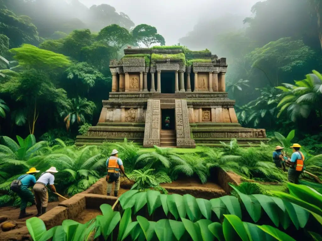 Descubrimiento de templo precolombino entre la densa vegetación