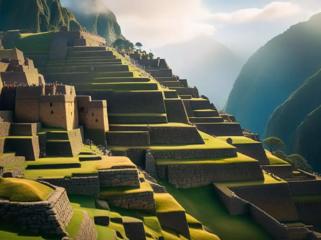 Detallada imagen de Saqsaywamán, destacando enigmas arquitectónicos incas