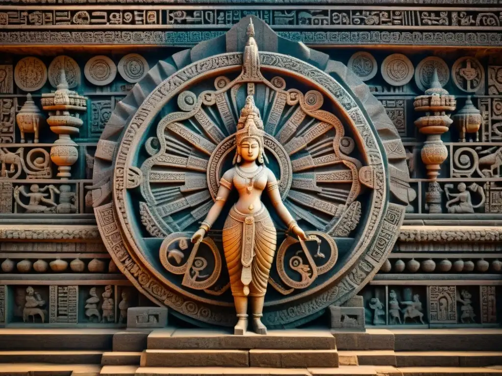 Detallados grabados astronómicos en el Templo del Sol Konark Misterios, resaltando su influencia en la antigua astronomía