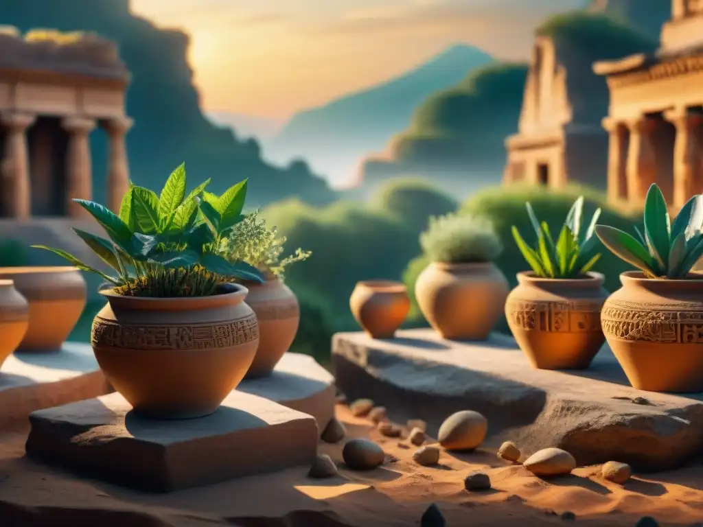 Ruinas ancestrales: aromaterapia en la historia Detalle de antiguos rituales de aromaterapia en civilizaciones antiguas