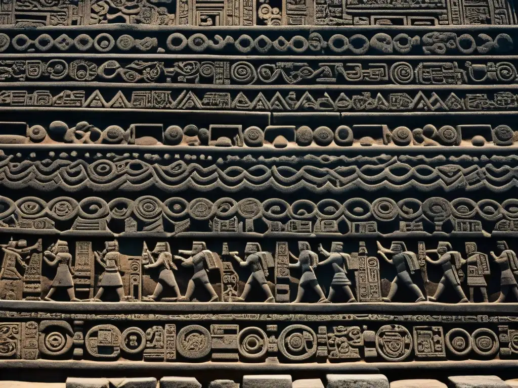 Detalle celestial en piedra tallada, Teotihuacán; misteriosas alineaciones astronómicas