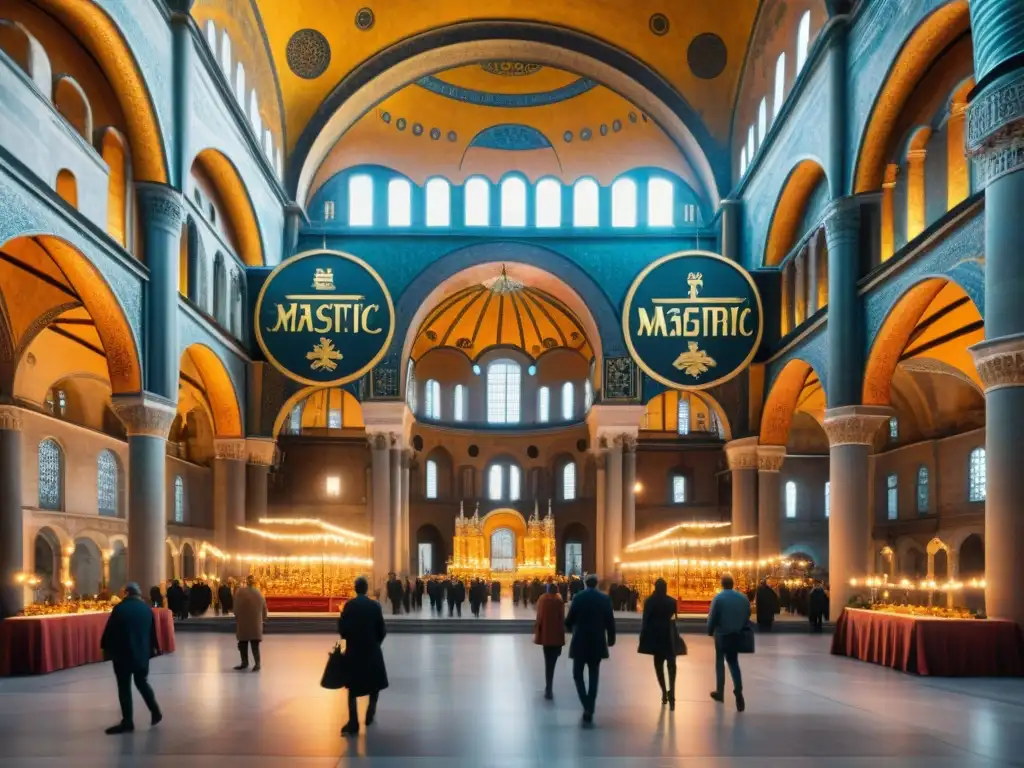 Hagia Sophia en su esplendor bizantino: detalle 8k Detalle 8k de la majestuosa Hagia Sophia en Constantinopla, reconstrucción del Imperio Bizantino