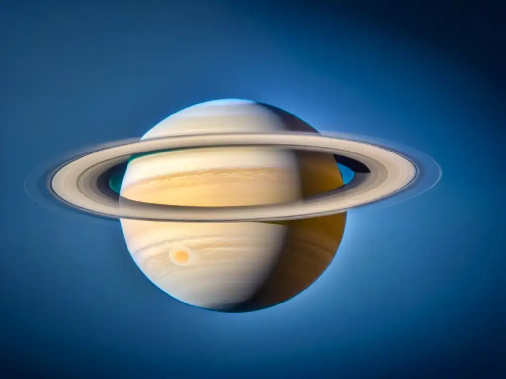 Detalle de los majestuosos anillos de Saturno capturados por un telescopio, mostrando su belleza celestial