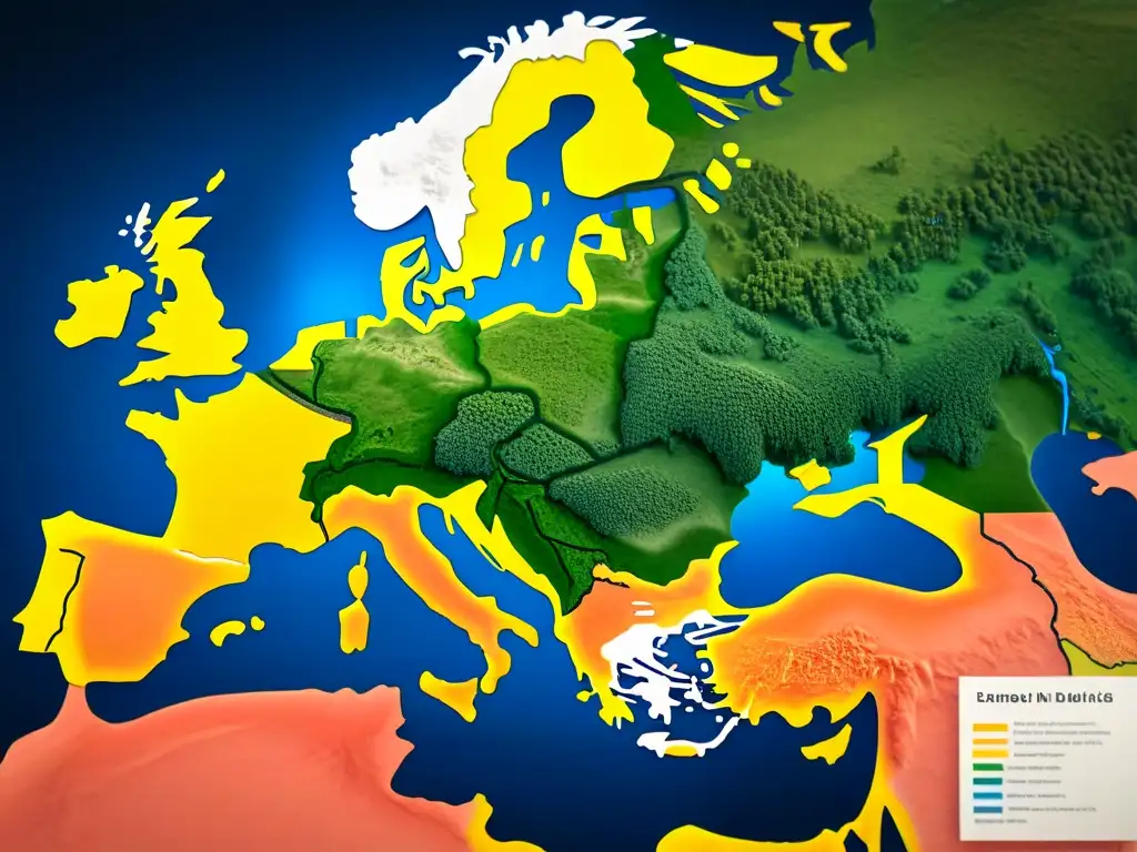 Detalle del mapa de las migraciones de los Eslavos Blancos en Europa del Este, con patrones de asentamiento y eventos históricos clave