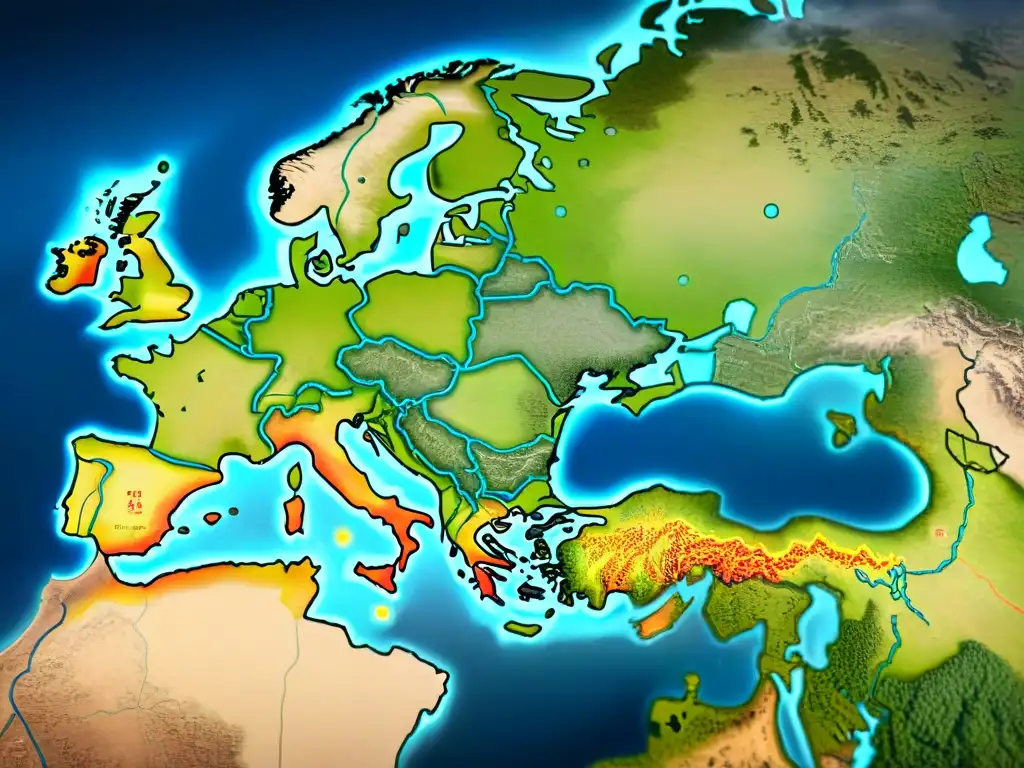 Detalle de mapa mostrando la expansión histórica de territorios eslavos, con distintas tonalidades y destacando regiones clave en su trayectoria