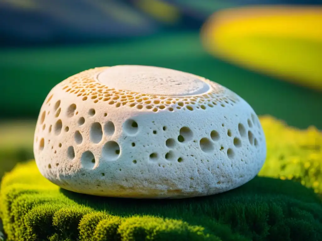 Detalle en la Piedra de Scone historia Escocia, destacando su significado y textura bajo la luz natural