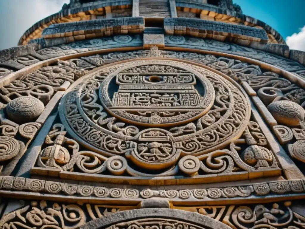 Detalles celestiales en las paredes del Observatorio Celestial Maya Chichén Itzá