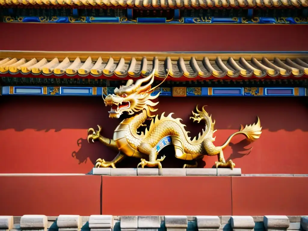 Detalles dorados de dragones en la Ciudad Prohibida de Beijing revelan secretos históricos