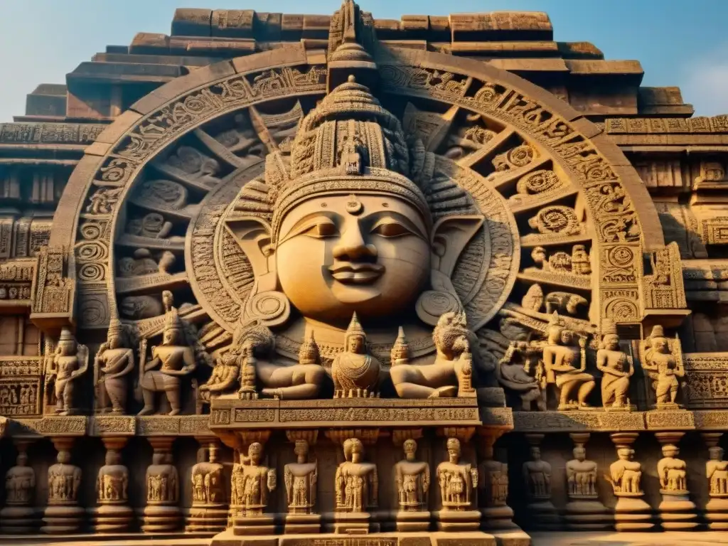 Detalles fascinantes del Templo del Sol Konark Misterios en India, iluminados por el sol