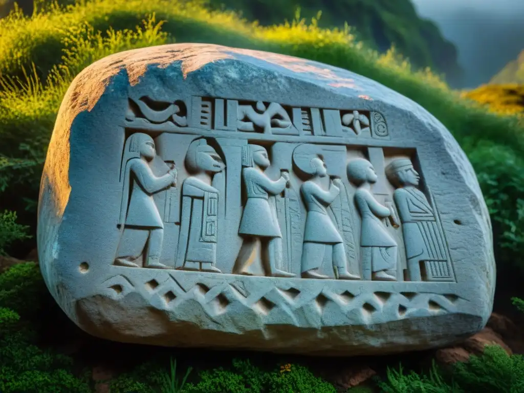 Detalles misteriosos de megalitos prehistóricos construcciones en piedra