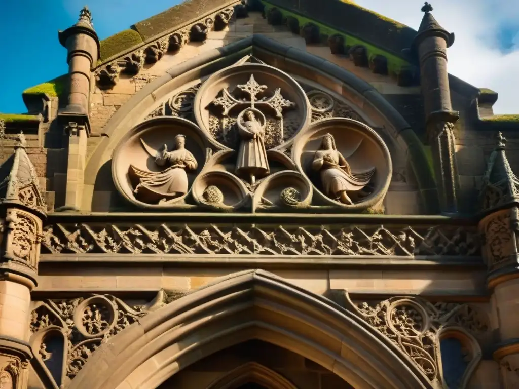 Detalles en piedra de la Capilla Rosslyn Santo Grial: misteriosos símbolos y artesanía