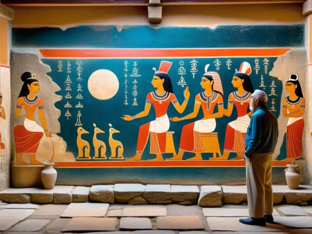 Encuentro épico: Minoos y extraterrestres en palacio de Creta Una enigmática reunión entre eruditos minoicos y seres extraterrestres en el palacio de Cnosos