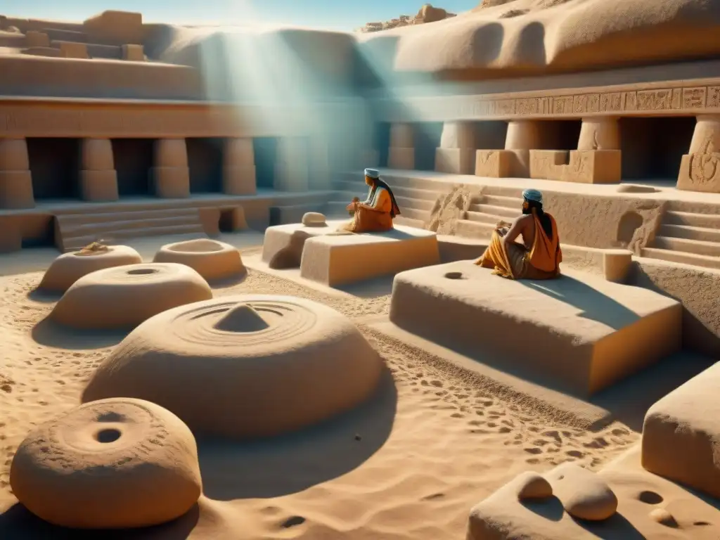 Equipo de arqueólogos descifrando Mohenjo Daro con tecnología 3D bajo el sol abrasador