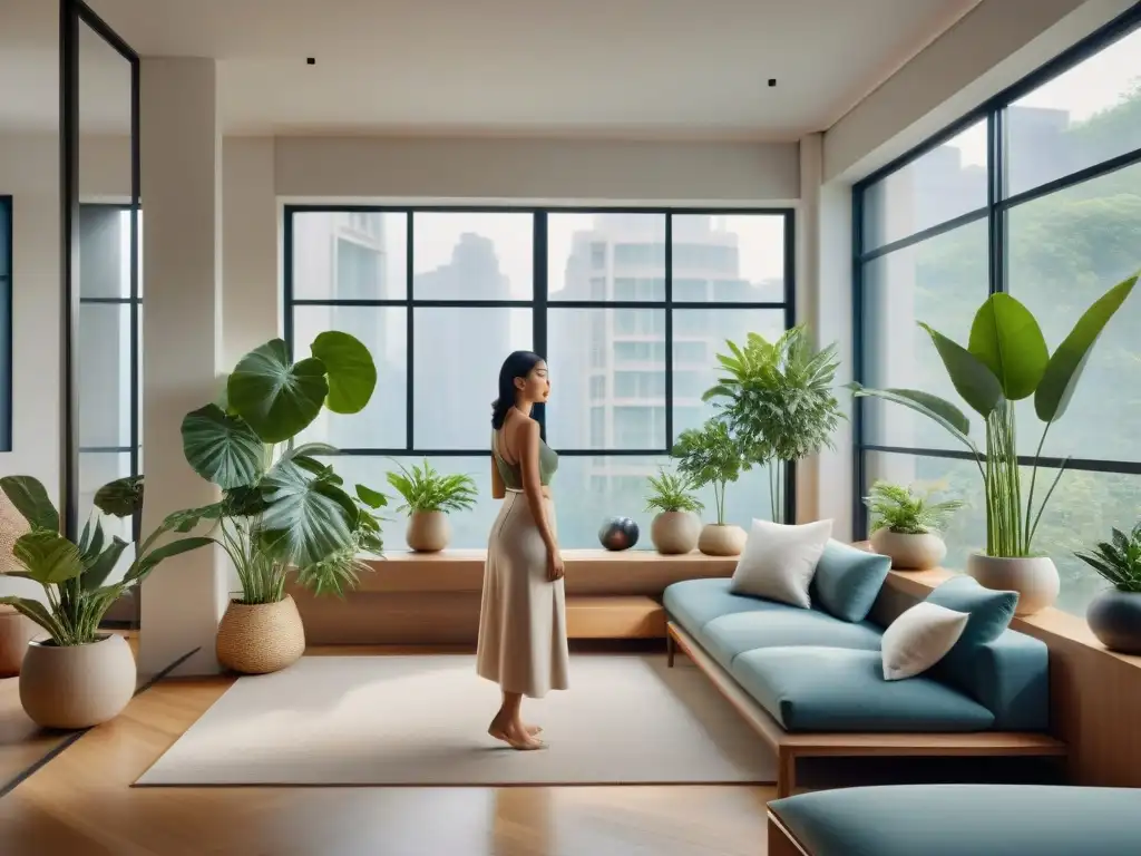 Espacio urbano moderno con diseño Feng Shui: armonía y equilibrio en la vida cotidiana