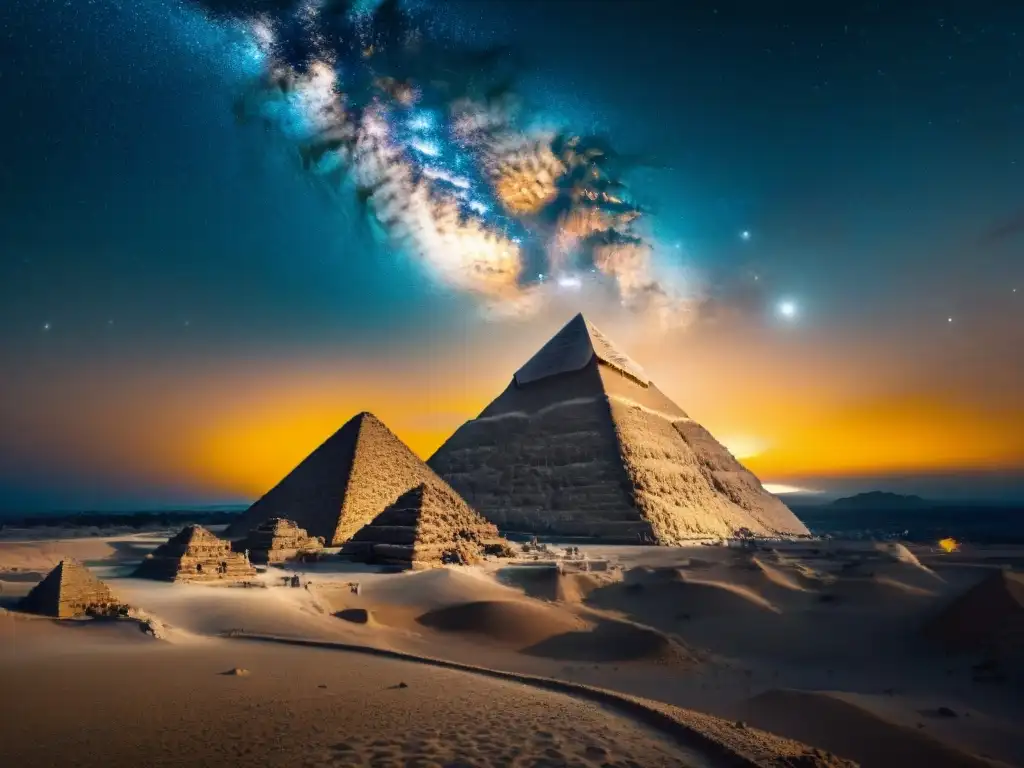 Espectacular legado astronómico de las pirámides de Egipto bajo el cielo estrellado