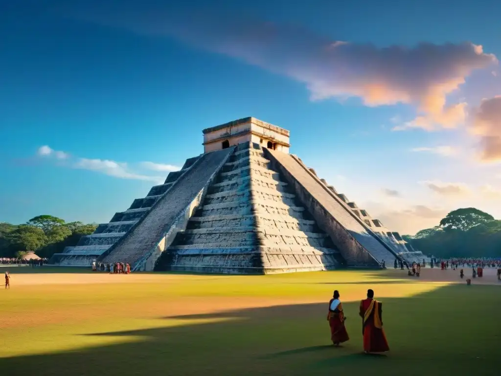 Espléndido Festival de Kukulkan en Chichén Itzá con la majestuosa pirámide serpiente emplumada