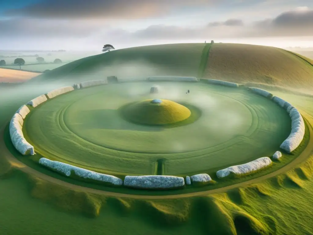 Excavación detallada en círculos de piedra de Avebury, Inglaterra, revelando misterios del pasado