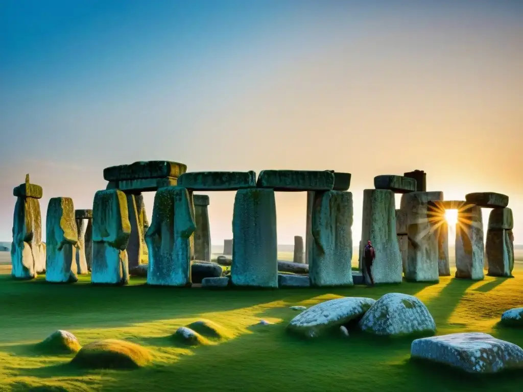 Fascinante Stonehenge en solsticio de verano, visitantes diversos observan en asombro