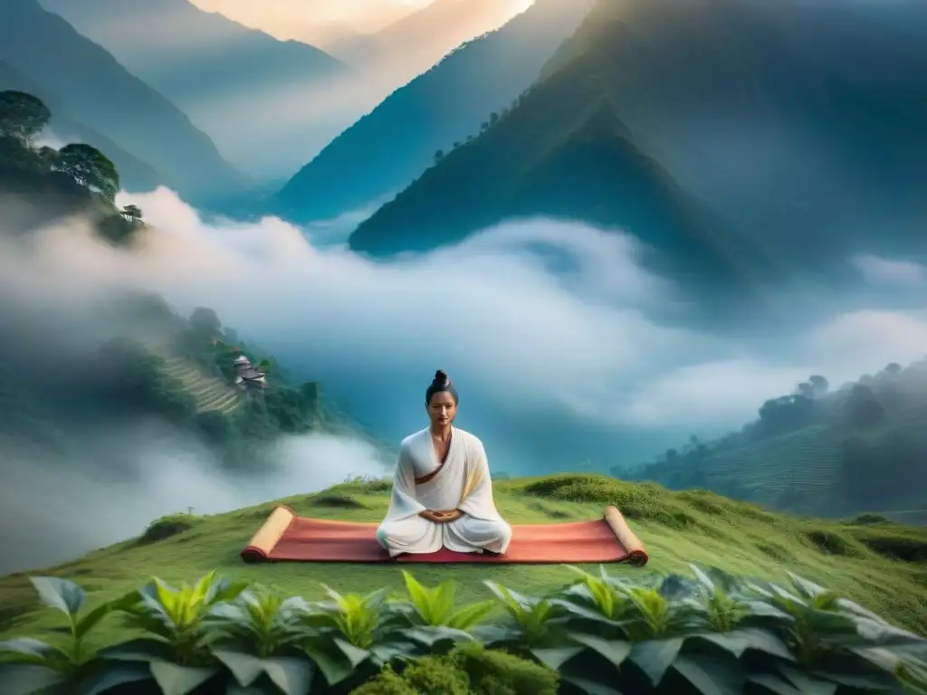 Guardianes del aliento meditación védica: Ashram en los Himalayas, meditación en la naturaleza