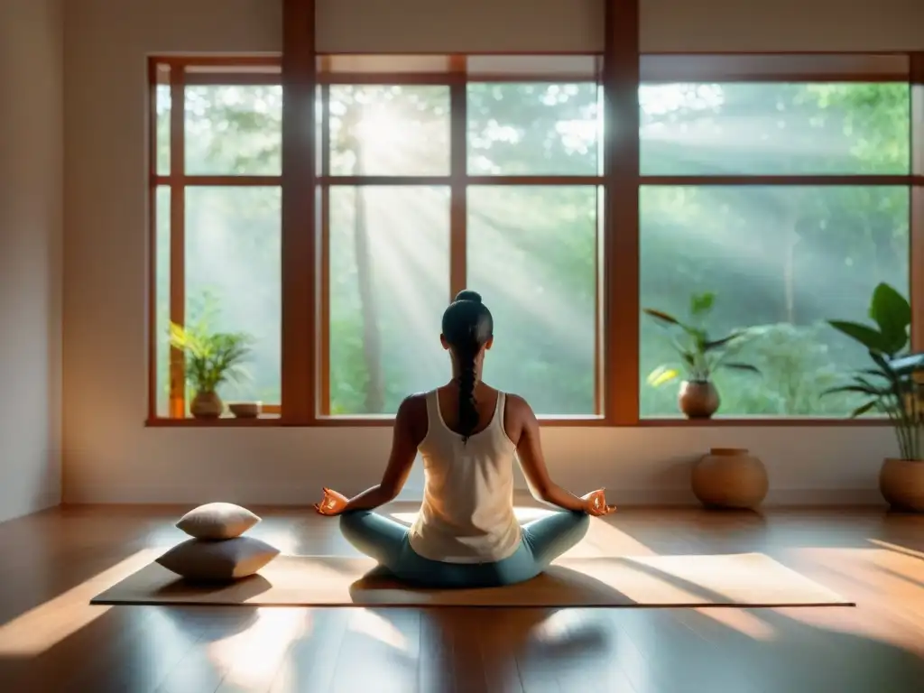 Guardianes del aliento meditación védica: Grupo en meditación, diverso y en calma, bajo la luz cálida del sol