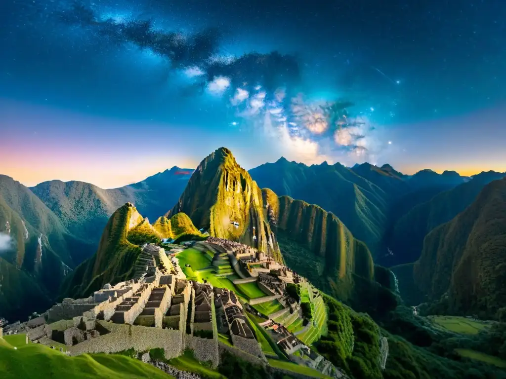 Una imagen mágica de Machu Picchu bajo la Vía Láctea y la Constelación Cruz del Sur