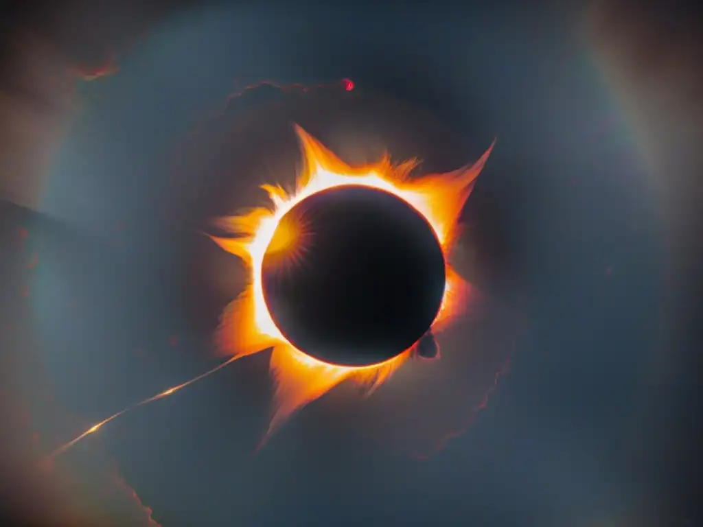 Impactante imagen de un eclipse solar total, resaltando la importancia de los eclipses en creencias