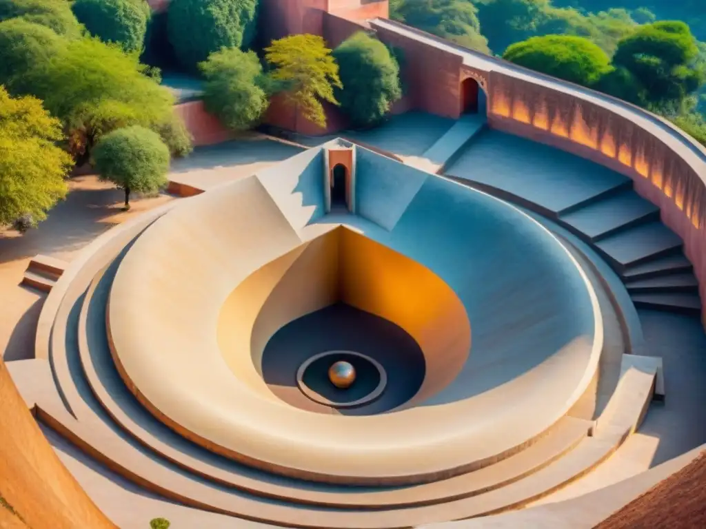 Imponente observatorio astronómico en India Antigua: construcciones astronómicas en Jantar Mantar, Jaipur