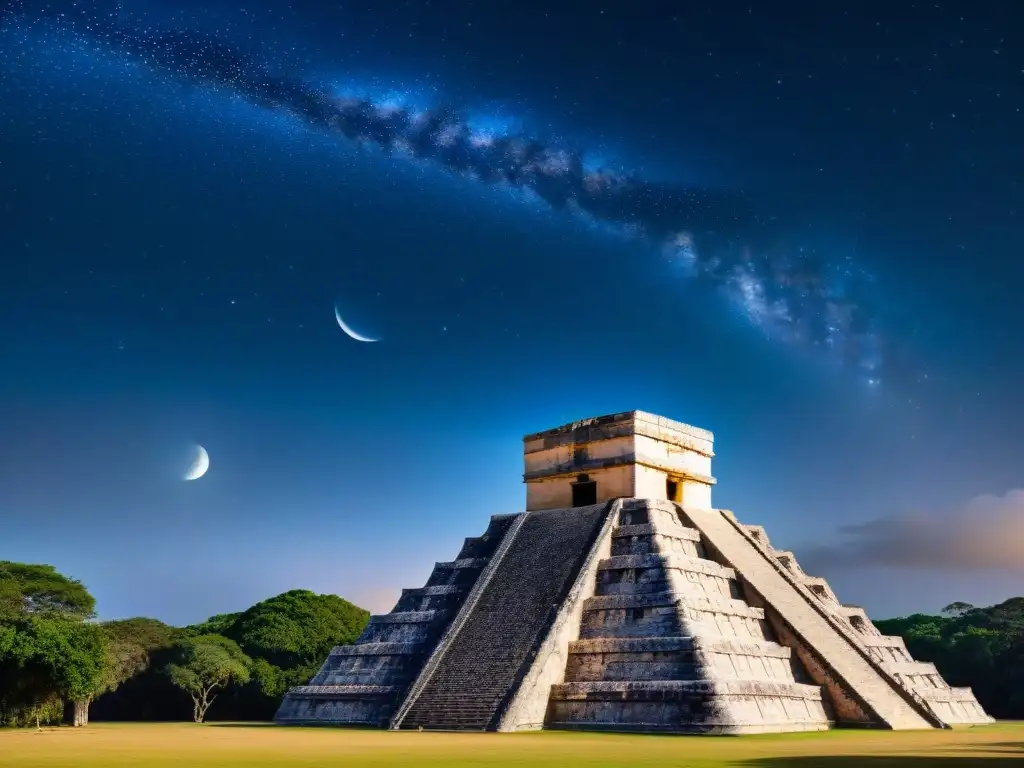 Imponente observatorio maya en Chichén Itzá con deidades astronómicas en civilizaciones antiguas