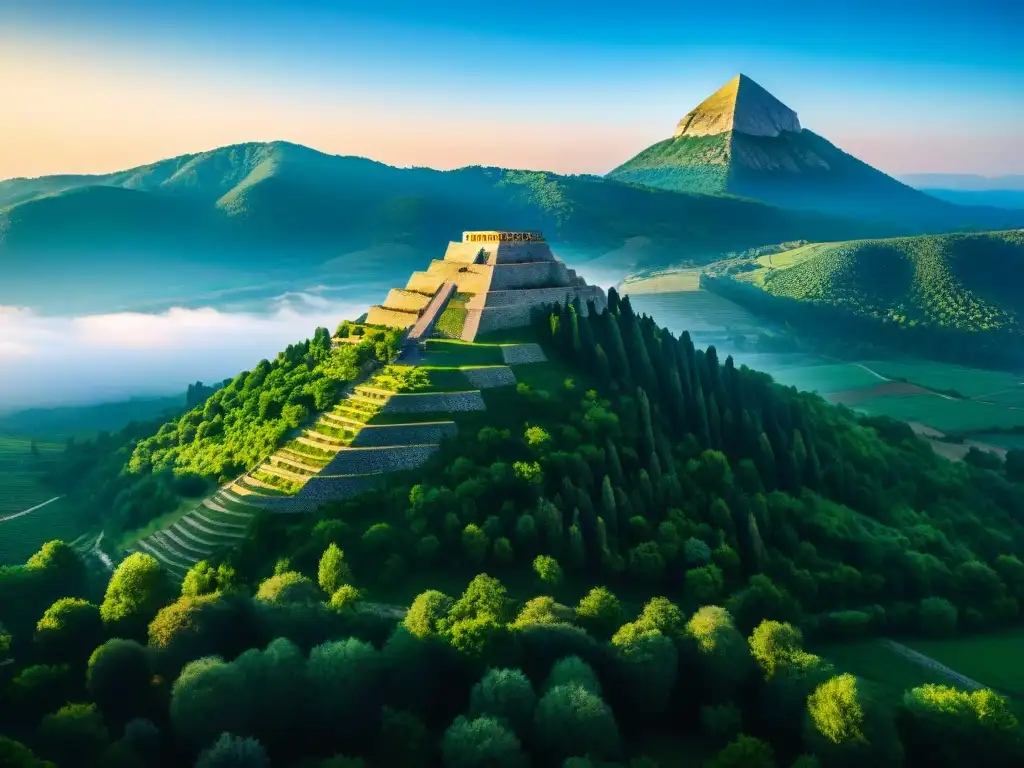 Imponentes Pirámides Bosnias revelando su enigmático origen y su significado en la historia de la humanidad bajo el cálido sol