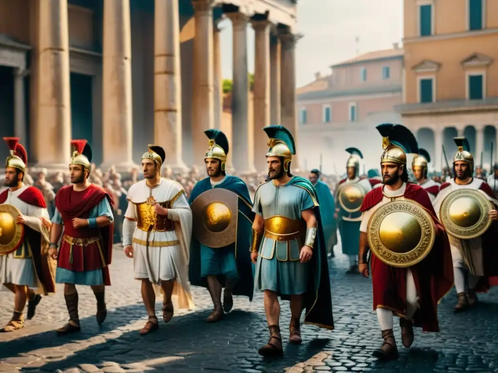 Impresionante procesión en la antigua Roma con la divinización de los Césares