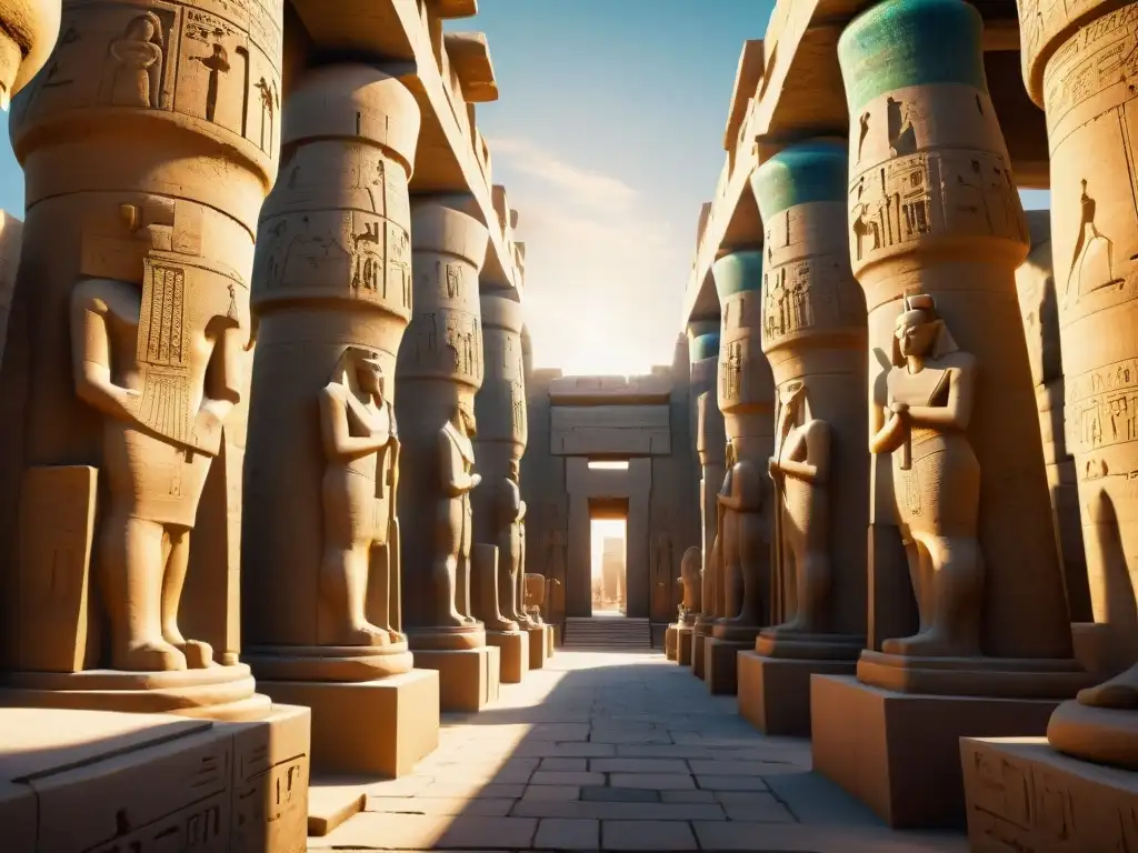 Impresionante templo de Karnak en Egipto con ofrendas preciosas templos antiguos y detalles intrincados