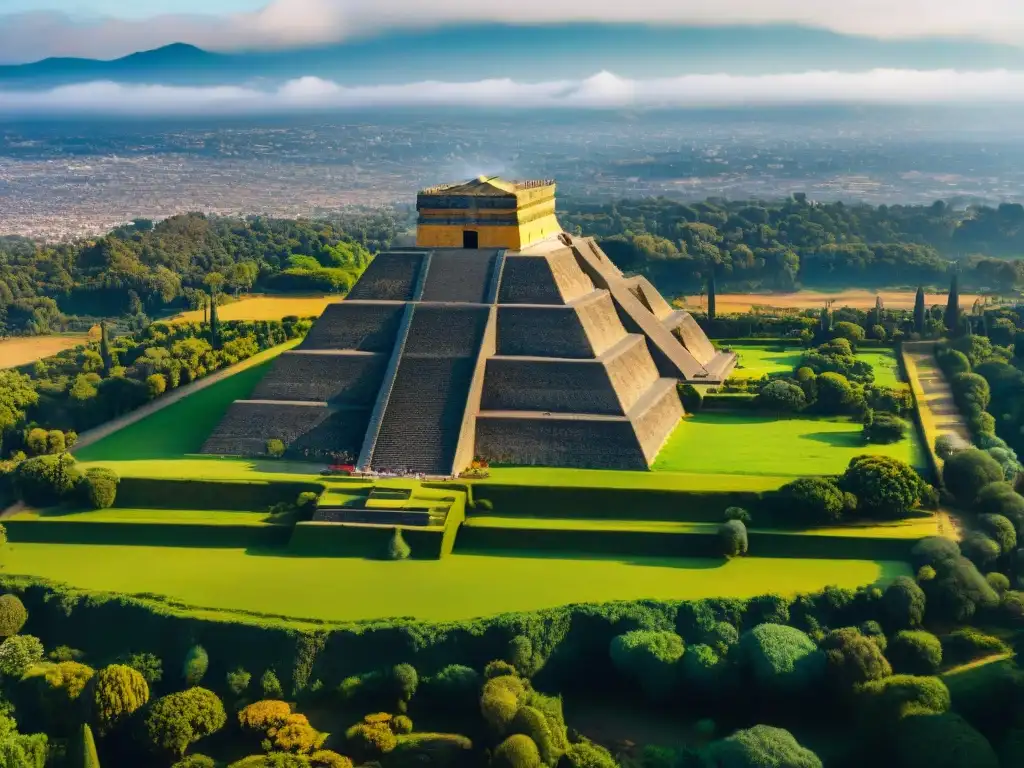 Impresionante vista aérea de la Gran Pirámide de Cholula, revelando sus misterios y grandiosidad