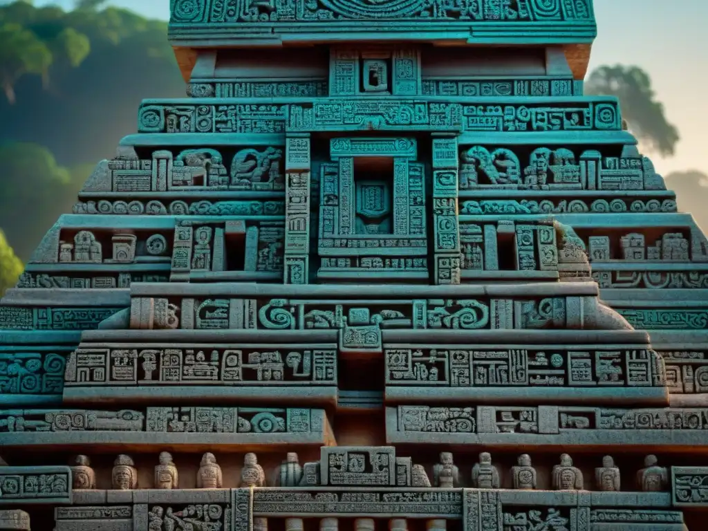 Intrincadas carvings y alineamientos astronómicos en el Templo de las Siete Muñecas en Dzibilchaltún, resaltando la precisión y complejidad de la Astronomía maya y arquitectura ancestral