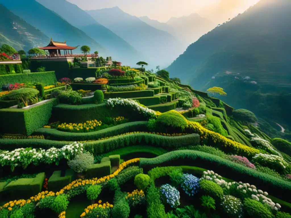 Jardines colgantes de Semiramis en la India: un paraíso verde y vibrante en las laderas del Himalaya