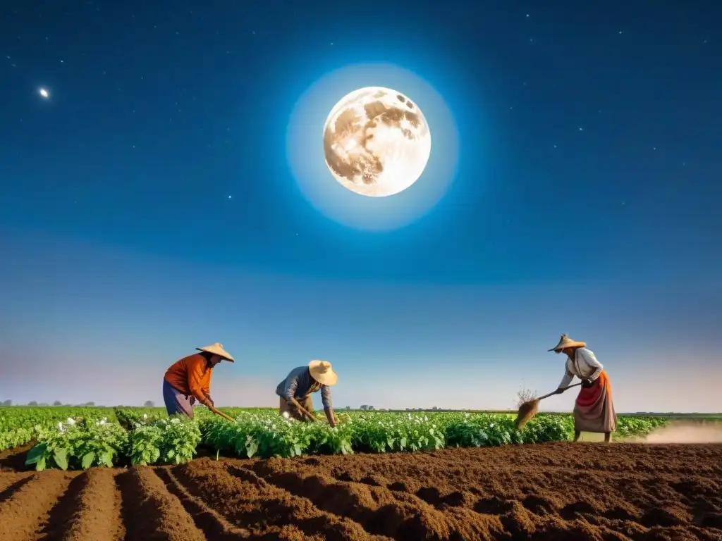 Plantación bajo la luna llena con Mercurio retrógrado en agricultura ancestral