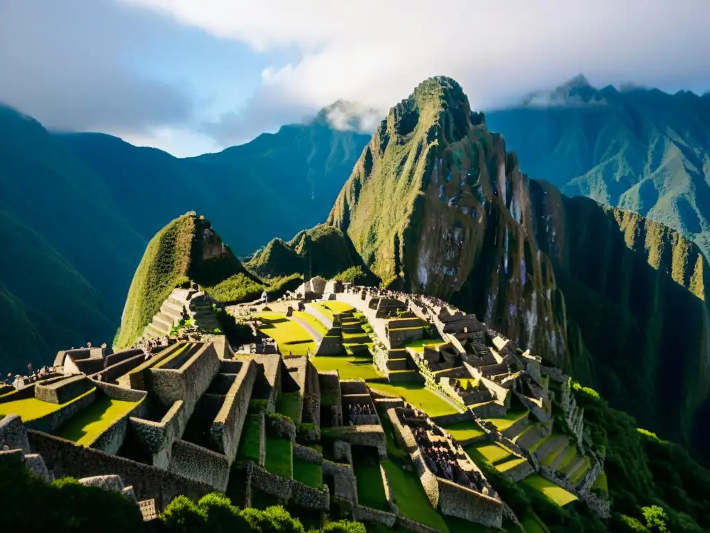 La luz del sol resalta las ceremonias de renovación solar en el Templo del Sol de Machu Picchu