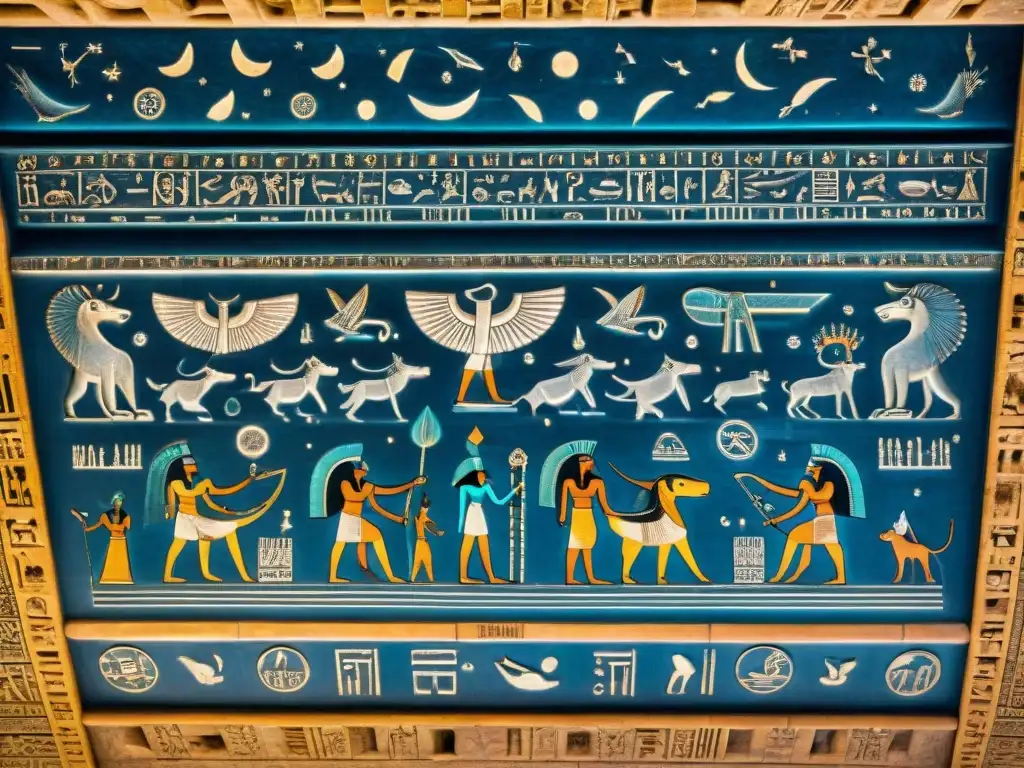 Majestuosa astrología antiguo Egipto secretos plasmados en el zodiaco de Dendera