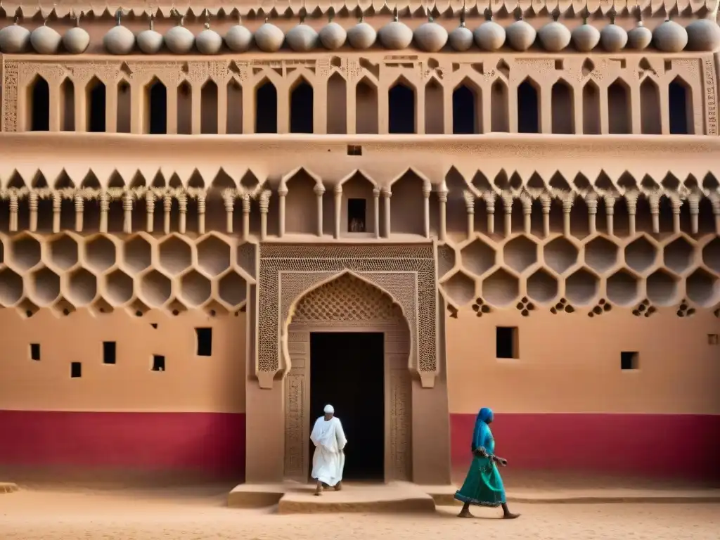 La majestuosa Mezquita de Djenné, historia y arquitectura, con sus detalles únicos y bulliciosa atmósfera