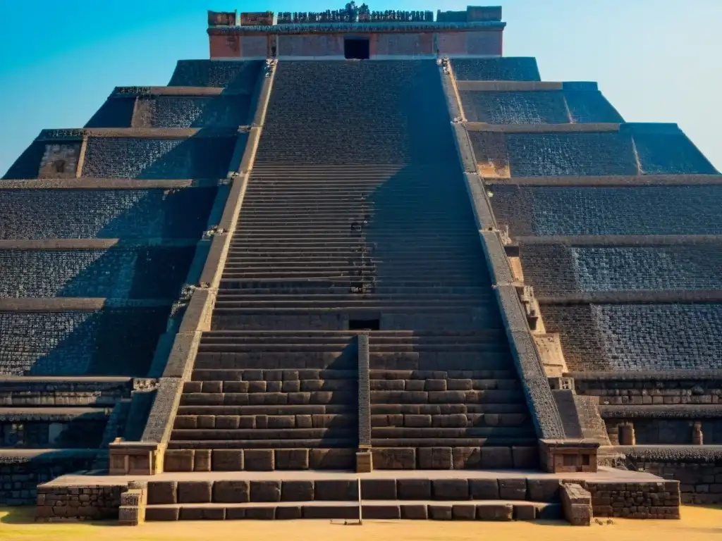 Majestuosa Pirámide del Sol en Teotihuacán, con detalles increíbles y visitantes maravillados