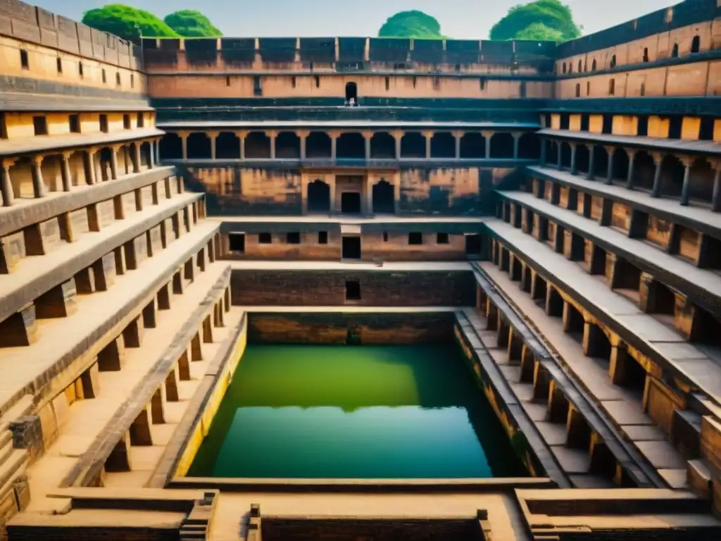 Explora la majestuosidad de la ingeniería hidráulica India antigua en el antiguo pozo escalonado de Chand Baori, Rajasthan