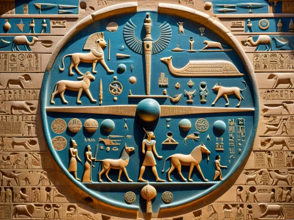 Descubre la majestuosidad de la Astrología del Zodíaco Egipcio en el detallado relieve de Dendera