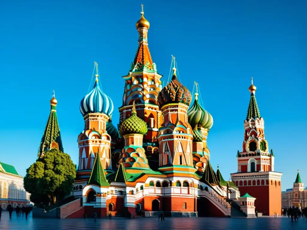 La majestuosidad del icónico Kremlin de Moscú, con sus cúpulas coloridas y arquitectura única, refleja el origen de Rusia y eslavos